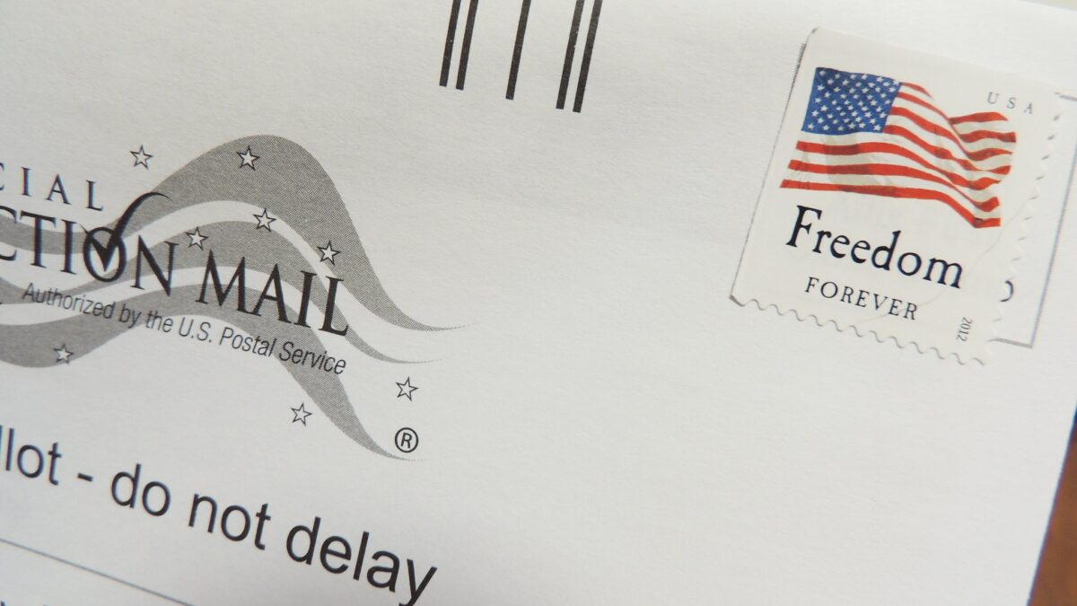 Mail in ballot envelope